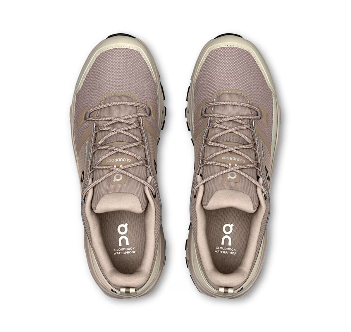 On Men's Cloudrock Low Waterproof Cinder/Fog Hiking Shoes